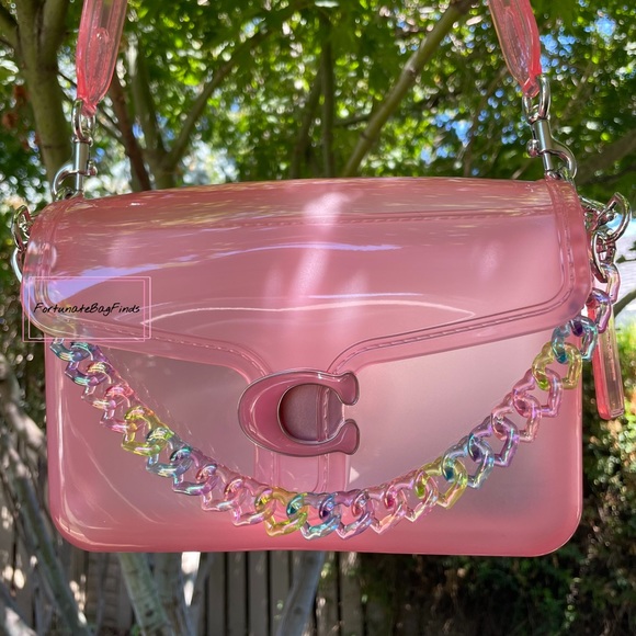 TRIPLE HEARTS Pastel Rainbow Jelly Resin Bag Strap Novelty Bag Strap Kawaii Y2K - Picture 6 of 14